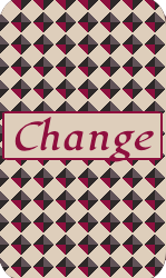 Card with 'Change' written on the back.