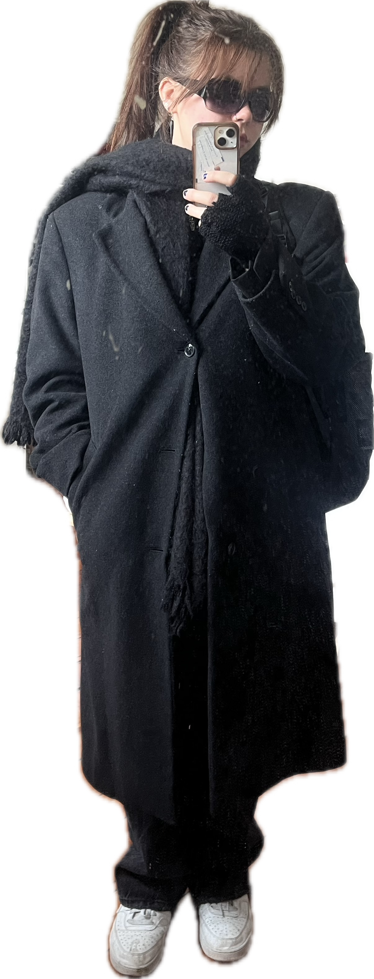 Olivia in sunglasses and winter gear