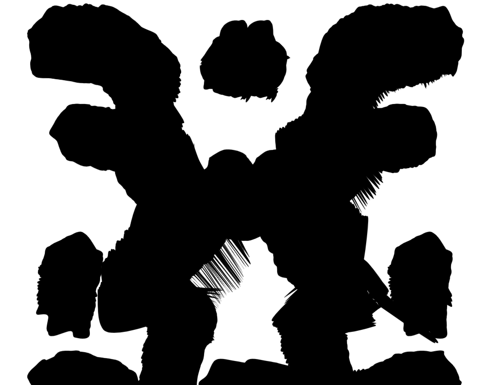a inkblot image made with the Rorshach Test site