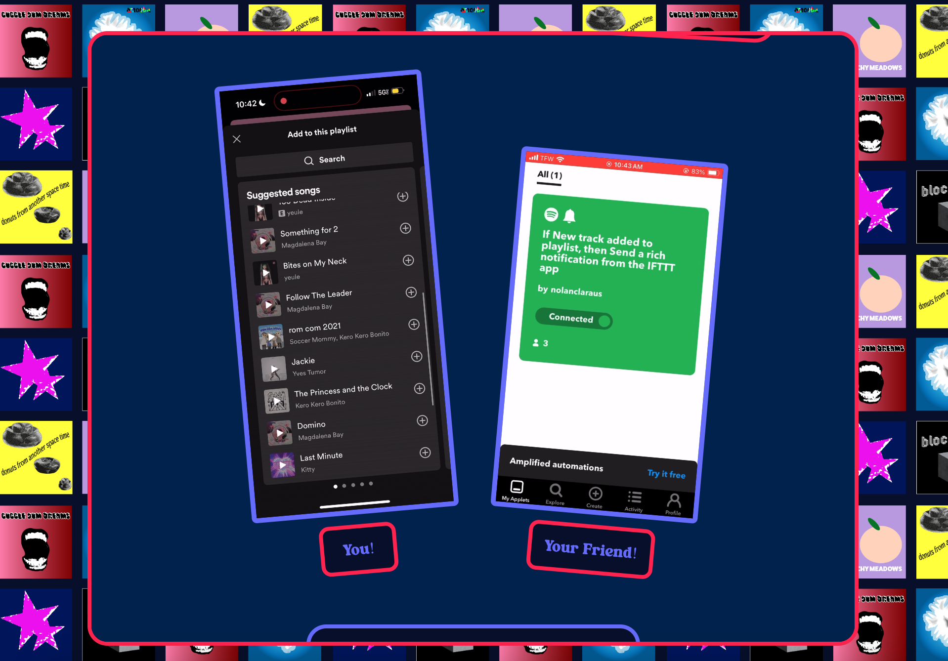 snapshot of the IFTTT applet site